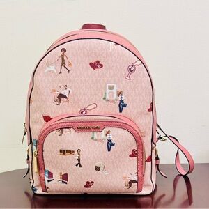 Michael Kors Pink Graphic Women's Backpack